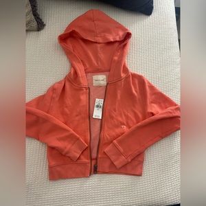 AE cropped zip-up hoodie